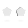 Set of geometric shapes, platonic solids, vector illustration Royalty Free Stock Photo