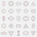 Set geometric signs, labels, and frames