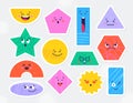 Set of geometric stickers