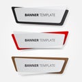 Set of geometric vector banners. Advertising Design shape. Vector label tag.