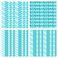 Set of geometrical seamless flat pattern Royalty Free Stock Photo