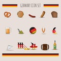 set of germany icons. Vector illustration decorative design