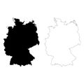 Set of Germany map icon, geography blank concept, isolated graphic background vector illustration Royalty Free Stock Photo