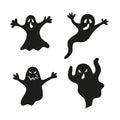 Set halloween ghosts. Royalty Free Stock Photo