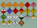 Set of GHS Transport pictograms on transparent background Royalty Free Stock Photo