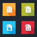 Set GIF file document, HTML, PPT and MP3 icon. Vector