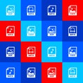 Set GIF file document, MP3, and TIFF icon. Vector Royalty Free Stock Photo