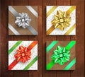 Set of Gift boxes - christmas and birthday giftbox