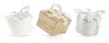 Set of gift boxes isolated on white background with clipping path. Royalty Free Stock Photo