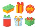 Set of gift boxes vector Royalty Free Stock Photo