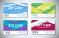 Set of gift cards Royalty Free Stock Photo