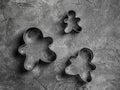 Set of gingerbread cookie cutters Royalty Free Stock Photo