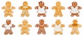 Set gingerbreads boys and girls - Christmas sweet cookies Royalty Free Stock Photo