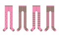 Set of girl tights with different designs