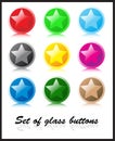 Set of glass buttons Royalty Free Stock Photo