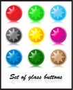 Set of glass buttons Royalty Free Stock Photo