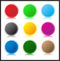 Set of glass buttons Royalty Free Stock Photo