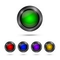 Set glass buttons for web design. Royalty Free Stock Photo