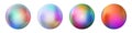 Set with glass colorful balls. Glossy realistic ball, 3D abstract vector illustration highlighted on a white background Royalty Free Stock Photo