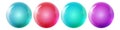Set with glass colorful balls. Glossy realistic ball, 3D abstract vector illustration highlighted on a white background Royalty Free Stock Photo
