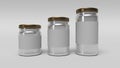 Set of Glass Jars for canning and preserving Royalty Free Stock Photo