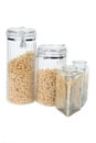 Set of glass pasta containers