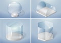 Set of glass shapes