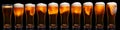 Set of Glasses of Beer Royalty Free Stock Photo