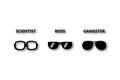 Set of glasses - Sunglasses icon with glare Royalty Free Stock Photo
