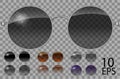 Set glasses.teashades round shape.transparent different color black brown purple.sunglasses.3d graphics.unisex womenB