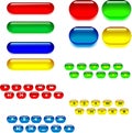 Set of glassy buttons