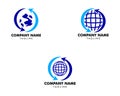 Set of Globe Global Sphere Exchange Logo