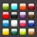 Set of glossy button icons
