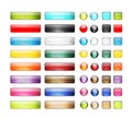 Set of glossy button icons for your design