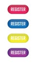 Set of glossy button register icons for your design
