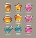 Set of glossy icons