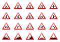 Set of glossy road signs Royalty Free Stock Photo