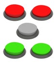 Set of glossy round buttons