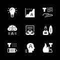 Set glyph icons of copywriting