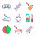 Set of GMO icons