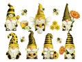 Set of gnomes bee