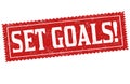 Set goals grunge rubber stamp Royalty Free Stock Photo