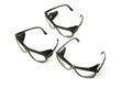 Set of goggles for workers. Safety glasses for protect and safe eyes of joiner, welder, carpenter, turner
