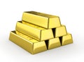 Set of gold bars Royalty Free Stock Photo