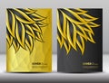 Set Gold and black Cover Annual report design vector illustration