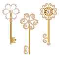 Set of gold keys