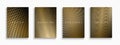 Set of gold luxury covers, templates, backgrounds, placards, brochures, banners, flyers and etc Abstract minimalistic Royalty Free Stock Photo