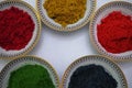 Set of Honduras spices on white table - Top view - Horizontal image