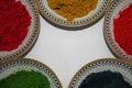 Set of Honduras spices on white table - Top view - Horizontal image