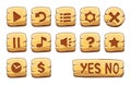 Set of gold square buttons Royalty Free Stock Photo